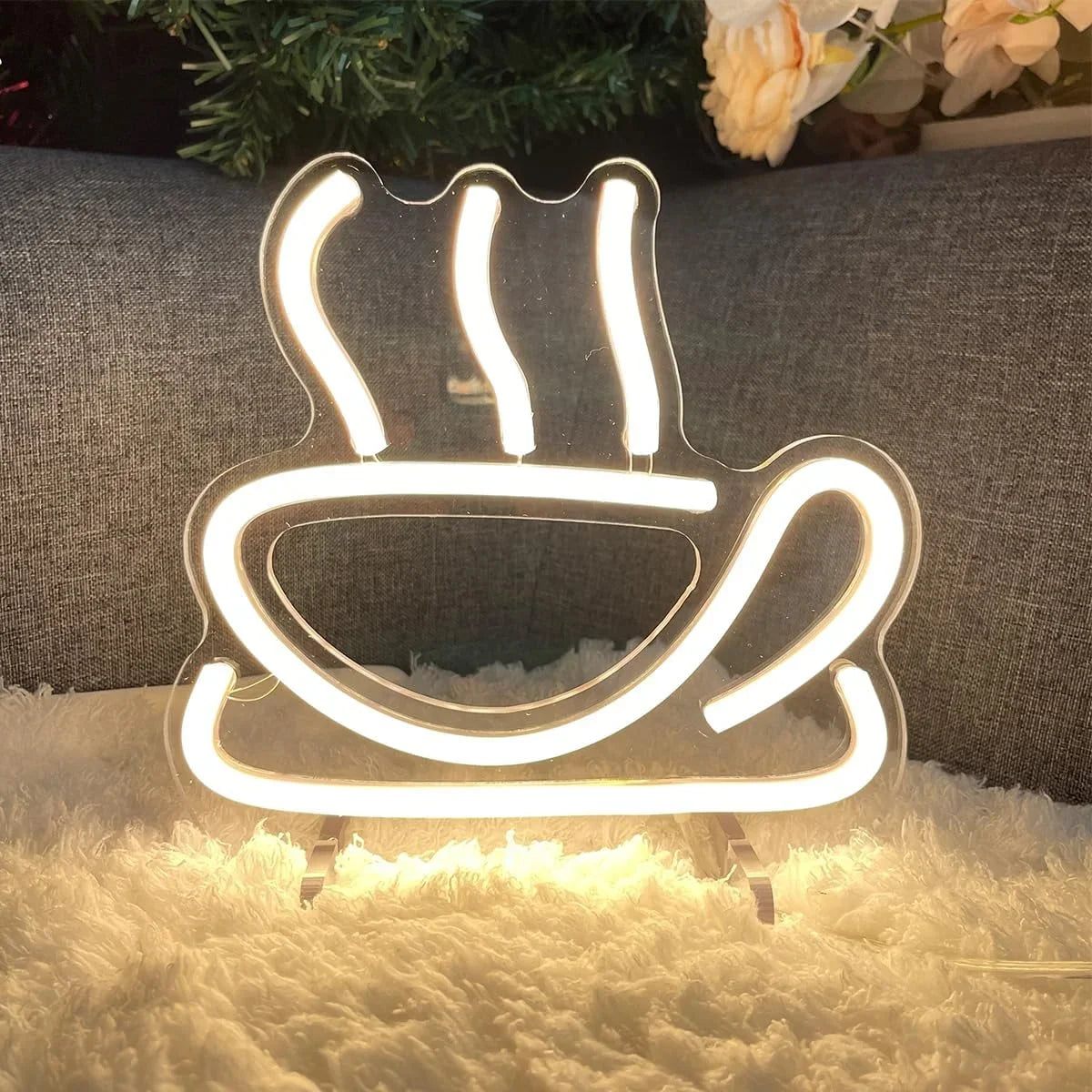 One Year Old Birthday Table Number Neon Sign Desk Lamp Night Light Wedding Letter LED Neon Sign Wedding Table Decorations