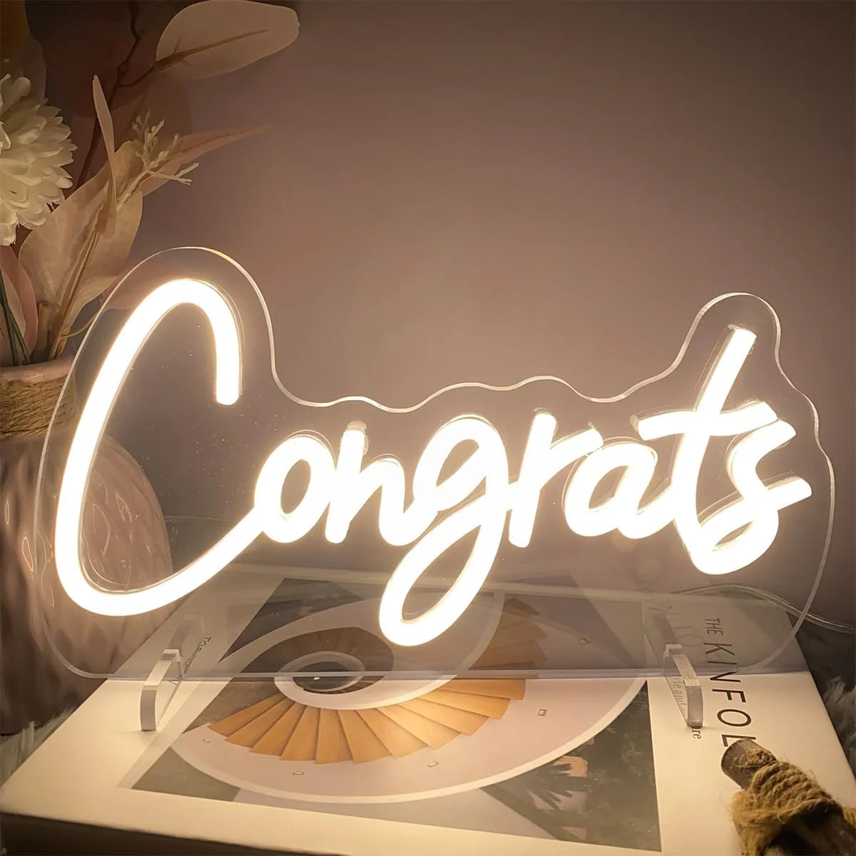 One Year Old Birthday Table Number Neon Sign Desk Lamp Night Light Wedding Letter LED Neon Sign Wedding Table Decorations