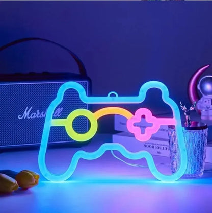 Gamepad Neon Sign for Gamer Room Wall Home Decoration Blue LED Night Light Playstation bar Game hall Lamp Cool Gifts