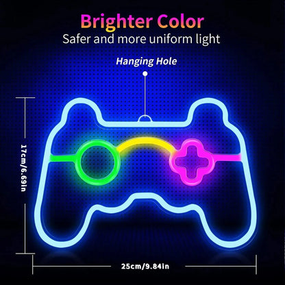 Gamepad Neon Sign for Gamer Room Wall Home Decoration Blue LED Night Light Playstation bar Game hall Lamp Cool Gifts