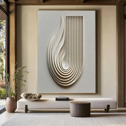 Relief Neutral Beige Geometric Art Posters Modern Minimalism Wabi-Sabi Japan Style Canvas Painting Living Room Decor