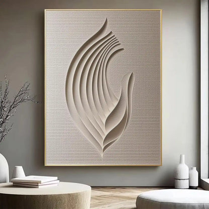 Relief Neutral Beige Geometric Art Posters Modern Minimalism Wabi-Sabi Japan Style Canvas Painting Living Room Decor